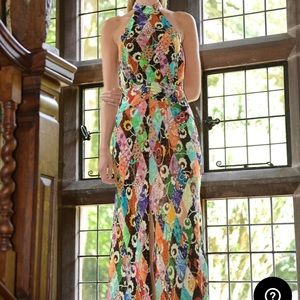 NWT RIXO Kendra halter formal party dress